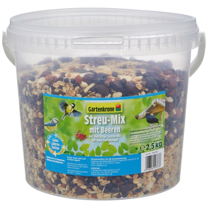 Gartenkrone Vogelfutter Streu-Mix mit Beeren, 2,5 Kg, 79367